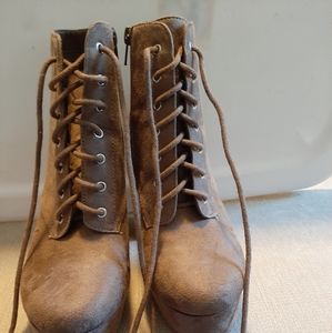 Chunky Lace Up Booties